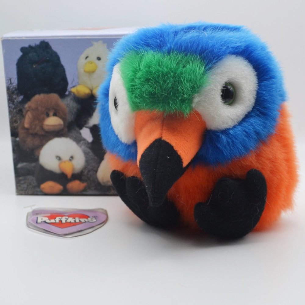 Squawk the Parrot Puffkins by Swibco Style 6687 Bean Bag Plush